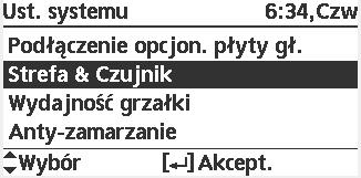 Strefa i czujnik TAK/NIE Opcjonalna PCB: NIE Wybór czujnika: temperatura wody, termostat pokojowy*