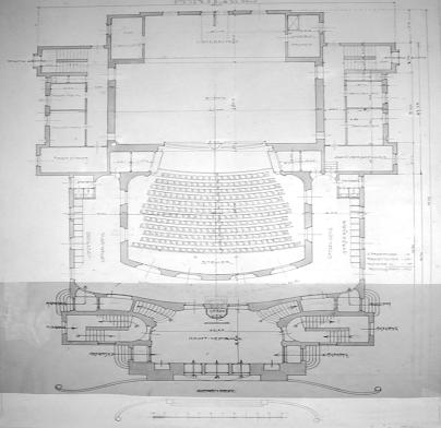 City Theatre (Stadttheater ) view from the south -east, 1904, designed by Ferdinand Fellner, Hermann Helmer W fasadzie secesyjnego budynku po czono motyw szerokiej, dekoracyjnej arkady przypisywanej