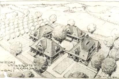ludzkiego 6. Kompleks Goetheanum jest po o ony na wzniesieniu. Jego rozplanowanie, uk ad cie ek, nasadze ro linnych, ma a architektura cz si z budynkami ide swoistej organiczno ci.
