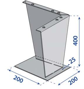 Akcesoria instalacyjne: Nóżki Aluminiowa nóżka