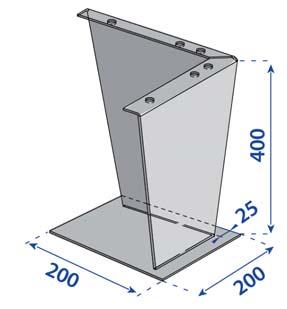 Akcesoria instalacyjne: Nóżki Aluminiowa nóżka