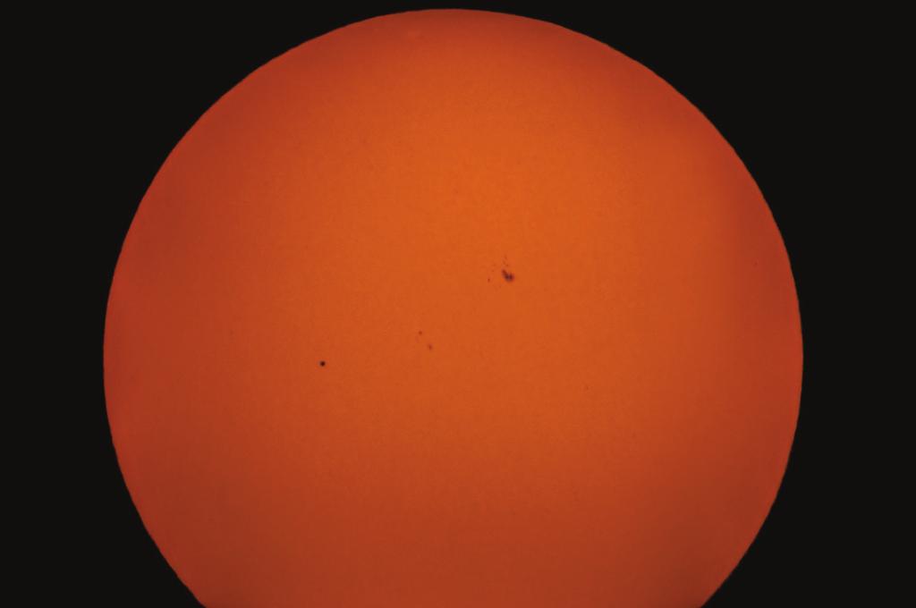 .40 (UT) [Fig. 1. The planet Mercury left side, a group of sunspots 9th May 2016, 12.