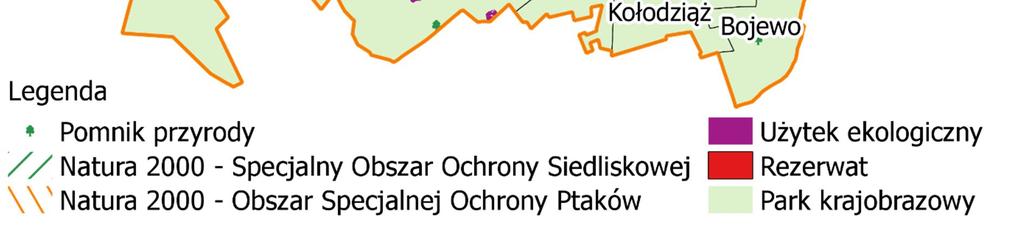 Formy ochrony przyrody na terenie gminy Sadowne Źródło: opracowanie własne na podstawie www.gdos.gov.pl [dostęp z dnia 22.10.2016] 3.7.