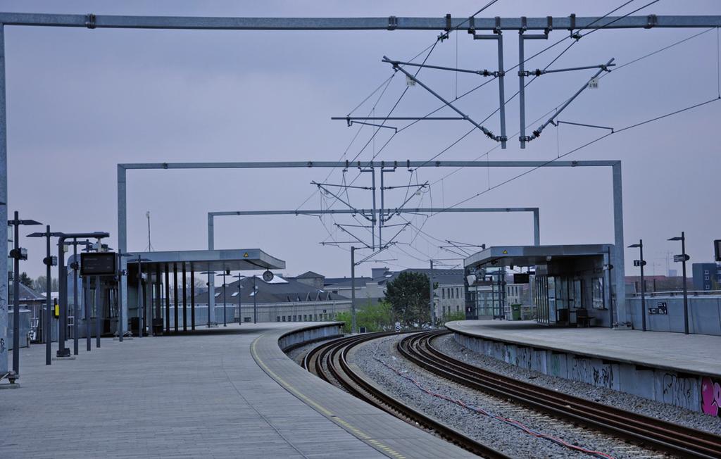 Schemat sieci kolei miejskiej S-Tog w Kopenhadze Stacja Ny Ellebjerg (30.04.2010 r.