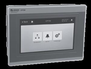 CP700 CP700 Panel sygnalizacyjny do odczytu danych z urządzeń firmy Bender oraz urządzeń innych producentów CP700 Podstawowe dane odczyt pomiarów i alarmów z urządzeń firmy Bender i innych, kolorowy