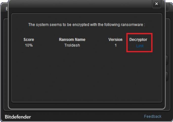 Po każdym skanie, 2 pliki są tworzone w katalogu %temp%\bdtool: BDRansomRecognitionX.log zawiera informacje o skanowaniu, takie czy skanowanie zakończyło się pomyślnie lub nie, wykonane kroki, itd.