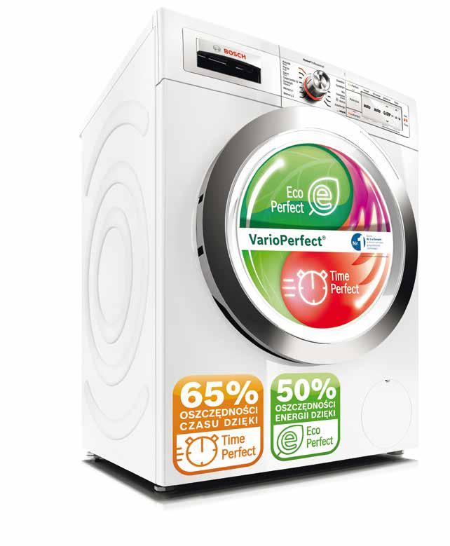 8 www.bosch-home.pl Perfekcja w Twoim rytmie. Pralki Bosch ściśle dostosowują tryb i rytm swojej pracy do potrzeb, wykorzystując najnowszą, zaawansowaną technologię sensorową.