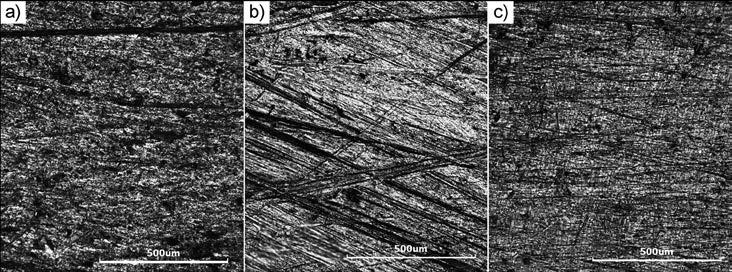 Under such conditions, the abrasive wear resistance index is more affected by the hardness of material, which was greater for Creusabro 4800 steel compared to 38GSA steel in a normalised condition.