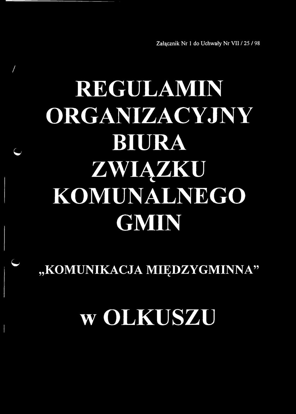 O BIURA ZWIĄZKU KOMUNALNEGO GMIN O