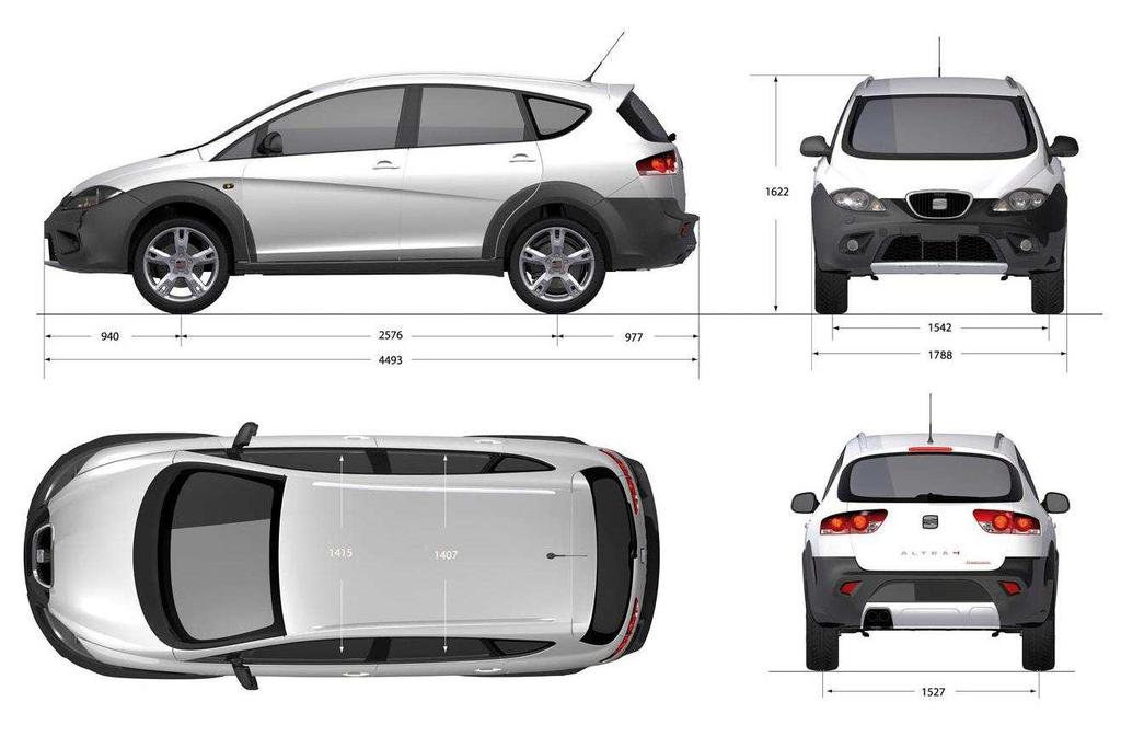 EAT ALTEA Dane techniczne Norma emisji spalin ILNIK Położenie Typ 2,0 TI DG (4WD) 2,0 CR (4WD) 2,0 CR (4WD) 211 KM 140 KM 170 KM EU5 EU5 EU5 Przednie, ustawiony poprzecznie Rzędowy 4-cyl.