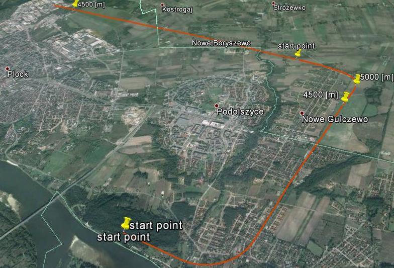 20 można stwierdzić, iż system pomiarowy składa się z jednej anteny nadawczej i tylko jednej odbiorczej. Testy samolotowe przeprowadzono dla konstrukcji z jednym torem odbiorczym.