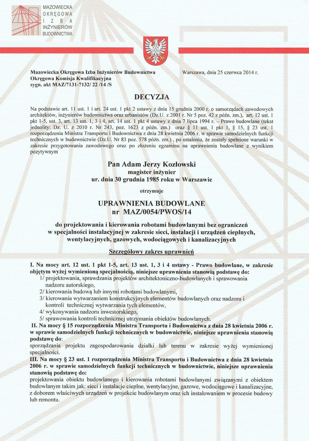 BIURO PROJEKTOWE 05-120 Legionowo, ul