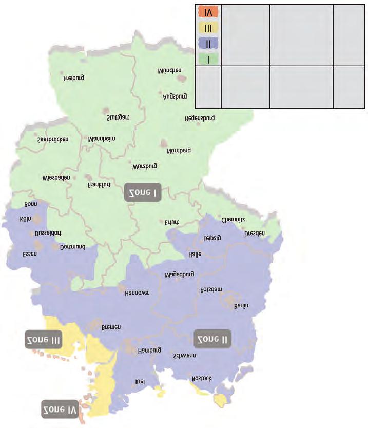 Wolno stojące zwody pionowe są obliczone na napór wiatru do 145 km/h (strefa wiatrowa II, tj. Windlastzone II wg DIN 4131).