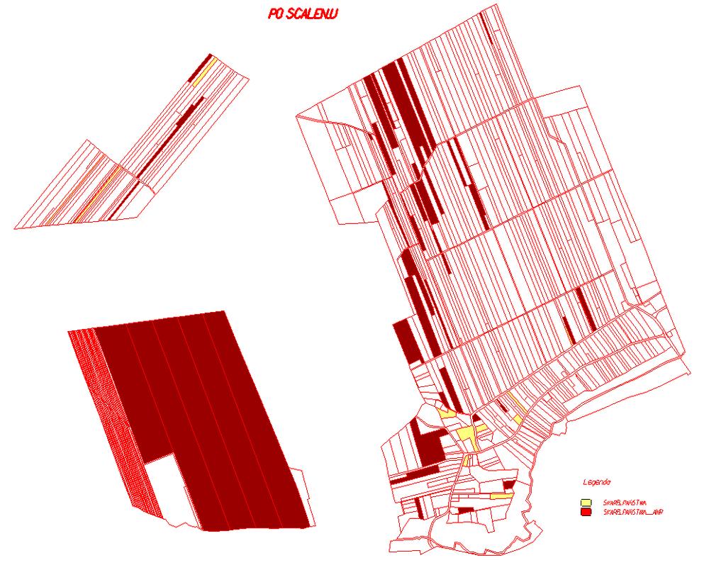 scaleniem SP G 251 10 działek G216 1 działka 17 działek w udziałach SP - ANR G 254 132