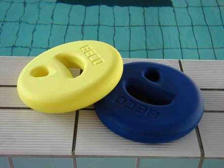 41. Aqua disc Oporniki na ręce do ćwiczeń w płytkiej i głębokiej wodzie.
