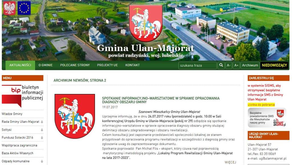 gminy służącej delimitacji obszaru zdegradowanego i obszaru rewitalizacji.