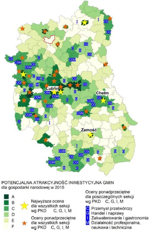 społeczną, a także sytuację rynkową oraz uwarunkowania przyrodnicze jednostki samorządu terytorialnego. Bardziej optymistyczne wyniki uzyskują jednostki administracyjne na poziomie gminy.