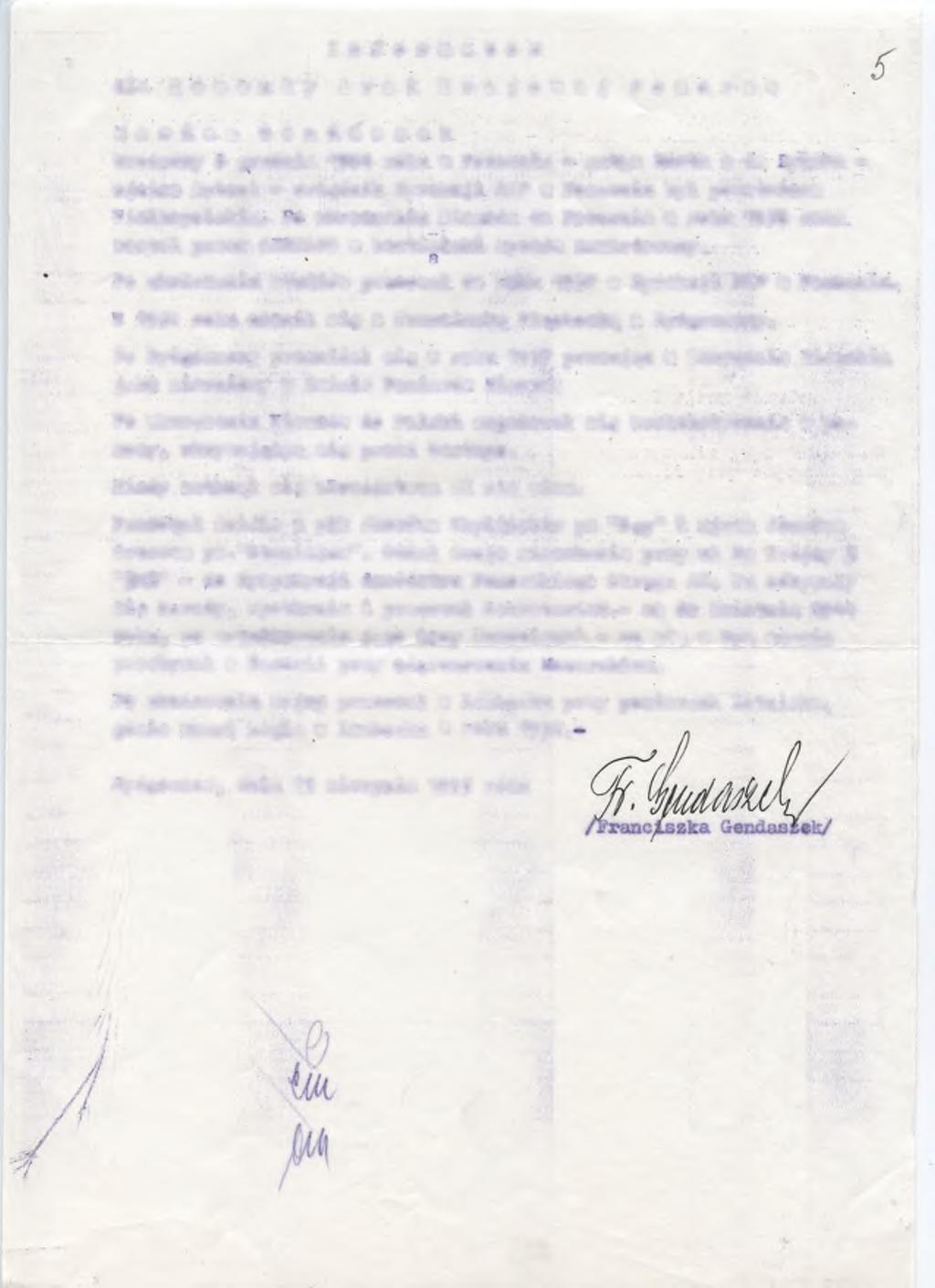 I i t o r R a t o v dla K o m e n d y A r m i K r a j o w e j P o m o r z e I a f i a o G e n d a s z e k urodzony a grudnia 1906 roicu w Poznaniu - matka Marta z d.