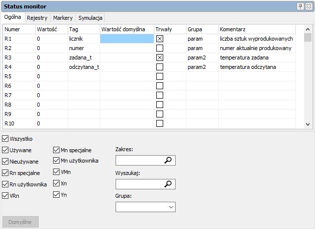 3.7. Tryb monitoringu i symulacji. W celu testowania działania programu można wykorzystać tryb monitoringu. Uruchamia się go przyciskiem MONITOR ON.