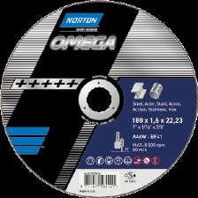 OMEGA PREMIUM NORTON Omega to najwyższa klasa narzędzi ściernych marki Norton przeznaczona do wszystkich rodzajów zastosowań w przemyśle wytwórczym, szczególnie polecana do obróbki stali