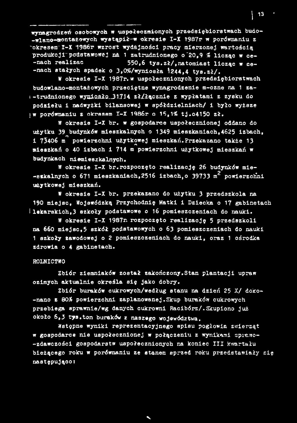 w uspołecznonych przedsęborstwach budowlano-montażowych przecętne wynagrodzene m-czne na 1 za- -trudnonego wyufflało.