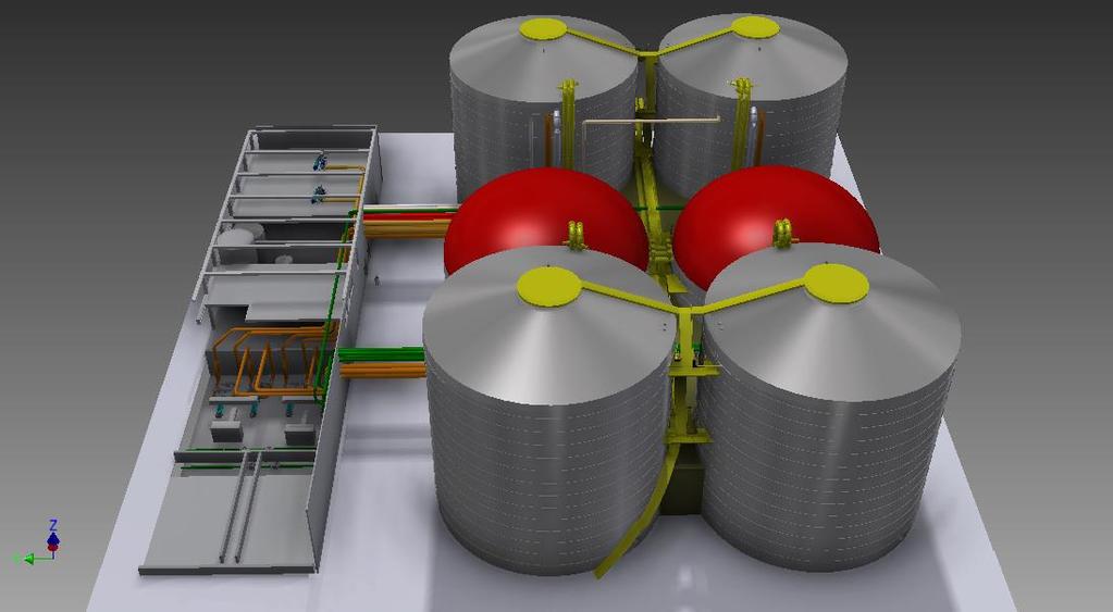 Projekt 3D zakładu Wzięto pod uwagę parametry bio-chemiczne i