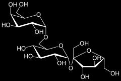 Rafinoza Organiczny związek chemiczny z grupy węglowodanów będący trisacharydem zbudow anym z glukozy, fruktozy i galaktozy, W postaci uwodnionej krystalizuje, tworząc igły.