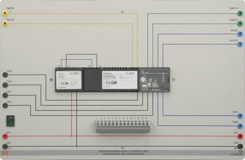 2 Płyta instalacyjna "Moduł zasilająco-sterujący do komunikacji w budynkach" CO3209-4B 1 Ta płyta dostarcza wszystkich niezbędnych napięć i sygnałów sterujących do jednej instalacji domofonowej audio