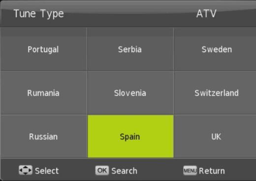 *Ręczna regulacja ATV* - za pomocą