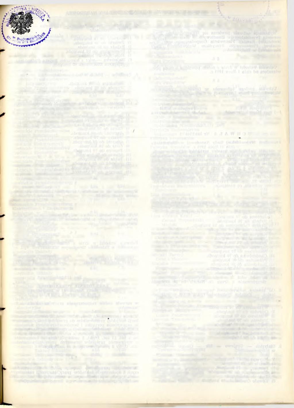 DZIENNIK URZĘDOWY WOJEWÓDZKIEJ RADY NARODOWEJ W BIAŁYMSTOKU Białystok, dnia 13 sierpnia 1973 r. N r 12 Poz. 1 0 9 112 T R E Ś Ć Uchw ały Prezydium W ojewódzkiej Rady Narodowej Poz.