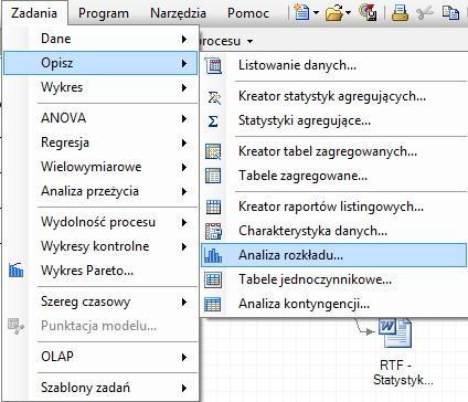 Ćwiczenie: Badanie normalności rozkładu. Wyznaczanie przedziałów ufności. Badanie normalności rozkładu Shapiro-Wilka: jest on najbardziej zalecanym testem normalności rozkładu.