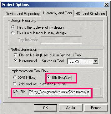 7 Implementacja W wyniku implementacji zostaje wygenerowany plik system.bit programujący układ FPGA. W niektórych przypadkach (brak czasu na zajęciach Testowanie.