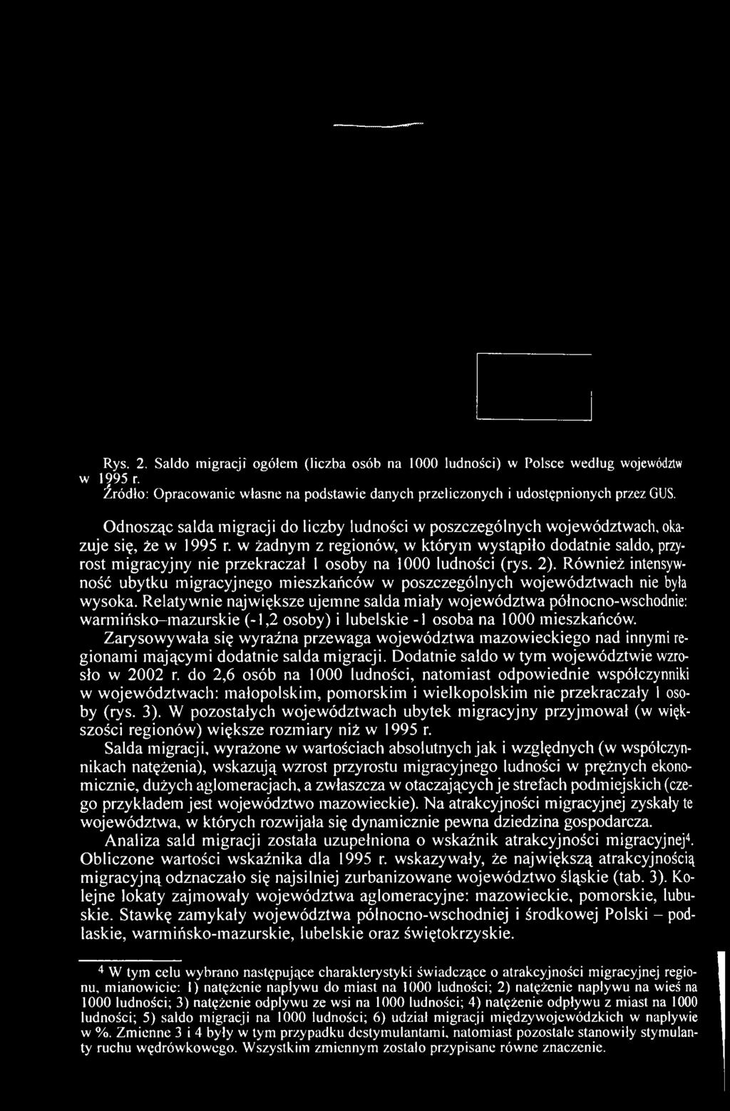 Relatywnie największe ujemne salda miały województwa północno-wschodnie: warmińsko-mazurskie (-1,2 osoby) i lubelskie -1 osoba na 1000 mieszkańców.