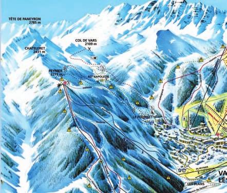 złożony z dwóch miejscowości: Risoul i Vars. Kurort położony jest w samym sercu Alp Kotyjskich, poniżej Briancon, na wysokości 1850 m n.p.m. Narty i snowboard w Risoul-Vars Risoul Vars obejmuje 180 km tras zjazdowych.