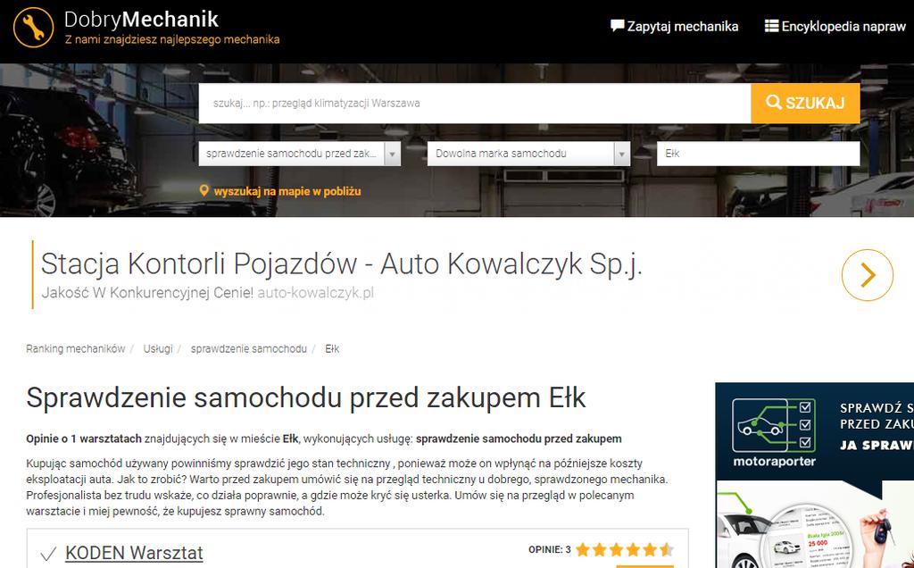 [10/30] Zakup samochodu nieprawdziwych danych podanych w ogłoszeniu koszt przeglądu zawsze ponosi sprzedający.