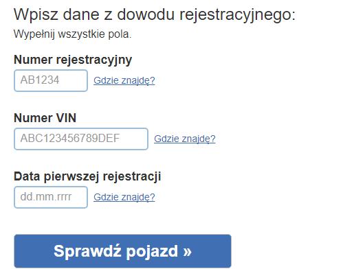 [13/30] Zakup samochodu Rysunek 17. Strona główna www.cepik.gov.pl W środkowej części ekranu znajduje się obszar Historia pojazdu. Klikamy zatem w zaznaczonym obszarze. Rysunek 18.