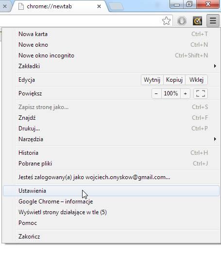 Następnie rozwijamy opcje, używając