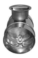 Back draft damper IRIS Przepustnica typu IRIS / Duct damper type IRIS D 100 41,59 185,87 125
