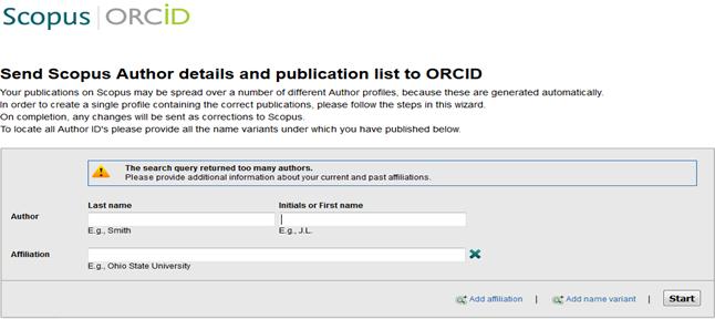 Instrukcja połączenia Author ID w bazie Scopus z identyfikatorem ORCID: Po wejściu na swój profil w bazie https://orcid.