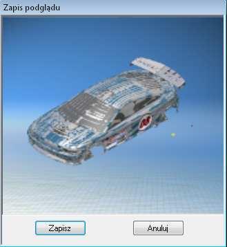 3. Zapis podglądu Narzędzie Zapis podglądu umożliwia zapisanie do jednego z podstawowych formatów graficznych podglądu dowolnego modelu 3d (części, zespołu).