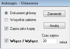 5. AutoZapis AutoZapis jest narzędziem pracującym w tle Inventora. Na Panelu PROCAD Inventor Tools znajduje się jednak ikona uruchamiająca okno Ustawienia.