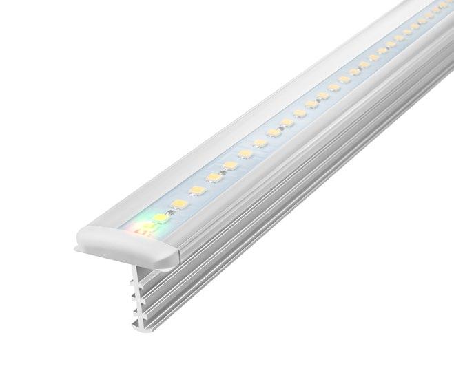 SYSTEM Wszystkie lampy dostępne są w dwóch wymiarach 60cm i 120cm oraz z opcją ściemniania za pomocą smartphona i/lub pilota. S Standardowa lampa z mlecznym kloszem rozpraszającym.