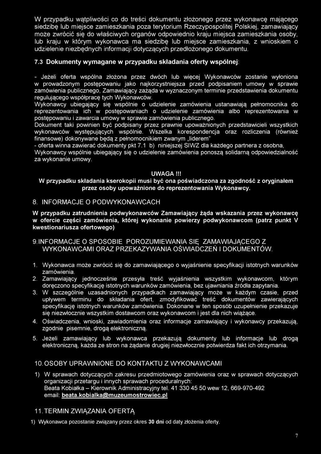 przedłożonego dokumentu. 7.