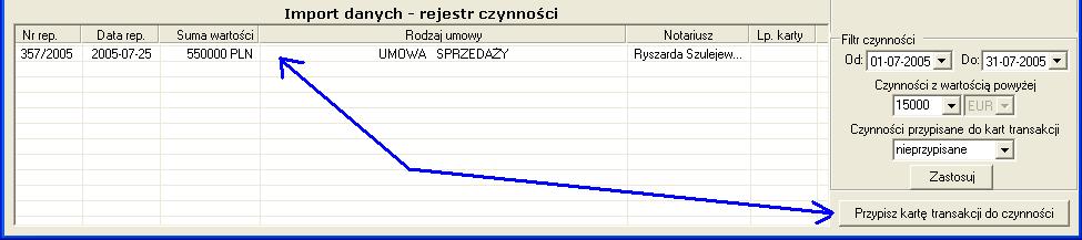 numer karty transakcji nowej karcie transakcji taka karta ma status korekta i jest wyświetlana po zapisaniu zawsze pod korygowaną kartą transakcji.