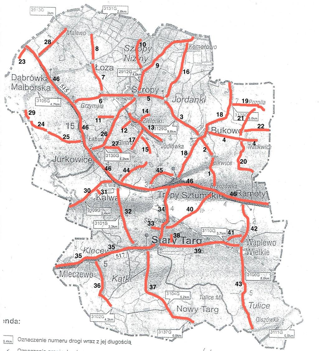 2.5. Mapa gminy Stary Targ z