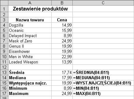 Rozdział 5. Funkcje statystyczne Funkcje statystyczne udostępnione w programie Microsoft Excel znacznie ułatwiają wykonywanie złożonych analiz statystycznych.