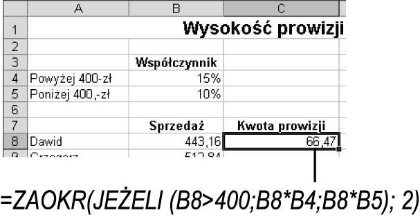 Wartości logiczne niektóre funkcje wymagają podania jako argumentów wartości logicznych bądź. Rysunek 5.3. Argumentami funkcji DATA są liczby Rysunek 5.4.