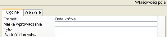 Oto struktura rekordu: Tabela UCZNIOWIE (klucz IdOsoby) Wstaw tabela widok projektu OK.