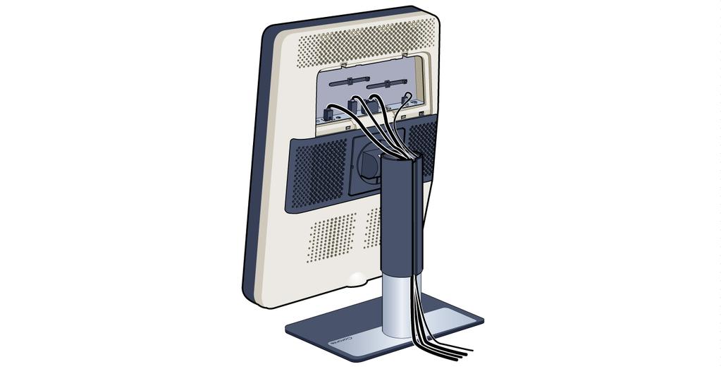 5 Prowadzenie kabli i ponowne zakładanie pokrywy panelu podłączeniowego Prowadzenie kabli 1.