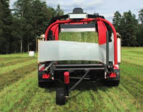 2 17 Z MASSEY FERGUSON Prasa MF 700V i owijarka są idealnie rozmieszczone na silnym podwoziu na osi tandemowej. Taka budowa umożliwia wykorzystanie nawet w bardzo trudnych warunkach roboczych.